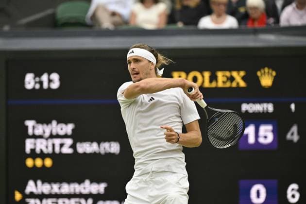 Tennis : Wimbledon 2024 - Alexander Zverev - Allemagne Tennis : Wimbledon 2024 - England - 08 07 2024 ChrysleneCaillaud Panoramic 