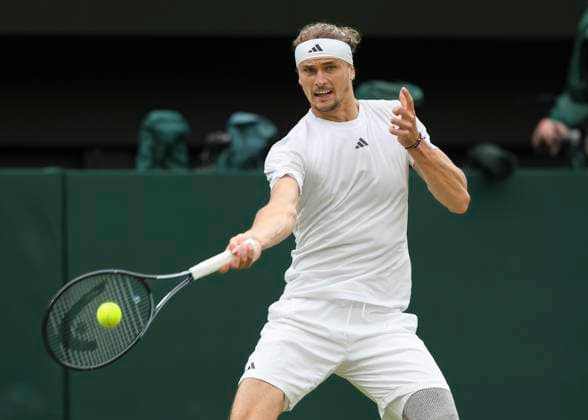 Alexander Zverev (GER) Tennis - Wimbledon 2024 - Grand Slam ITF ATP, Tennis Herren WTA, Tennis Damen - AELTC - London - - Great Britain - 8 July 2024. Copyright: xJuergenxHasenkopfx