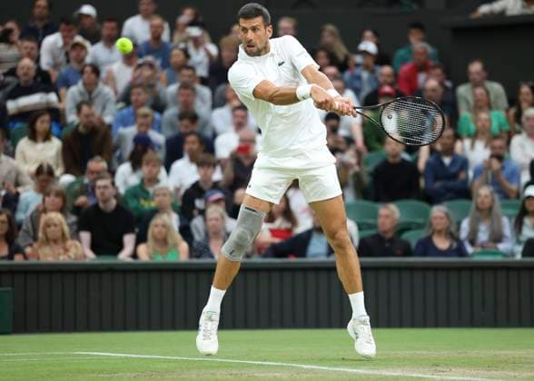 Novak Djokovic (SRB) Tennis - Wimbledon 2024 - Grand Slam ITF ATP, Tennis Herren WTA, Tennis Damen - AELTC - London - - Great Britain - 8 July 2024. Copyright: xJuergenxHasenkopfx