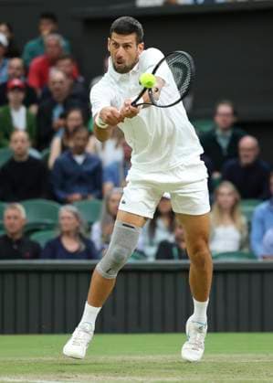 Novak Djokovic (SRB) Tennis - Wimbledon 2024 - Grand Slam ITF ATP, Tennis Herren WTA, Tennis Damen - AELTC - London - - Great Britain - 8 July 2024. Copyright: xJuergenxHasenkopfx
