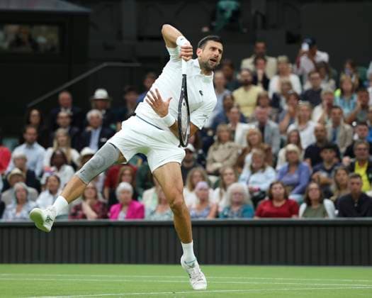 Novak Djokovic (SRB) Tennis - Wimbledon 2024 - Grand Slam ITF ATP, Tennis Herren WTA, Tennis Damen - AELTC - London - - Great Britain - 8 July 2024. Copyright: xJuergenxHasenkopfx