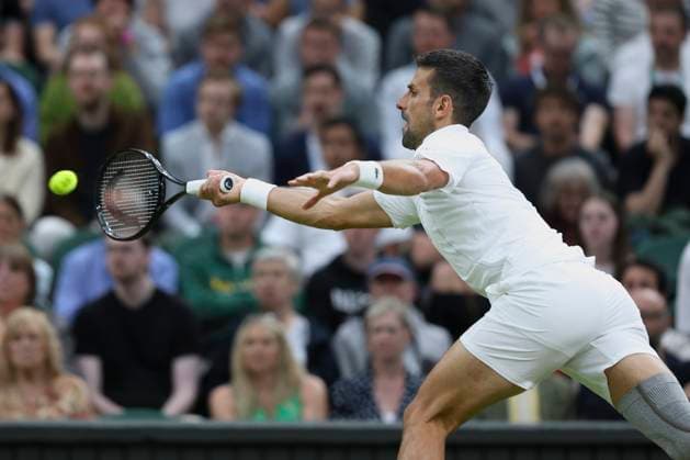 Novak Djokovic (SRB) Tennis - Wimbledon 2024 - Grand Slam ITF ATP, Tennis Herren WTA, Tennis Damen - AELTC - London - - Great Britain - 8 July 2024. Copyright: xJuergenxHasenkopfx