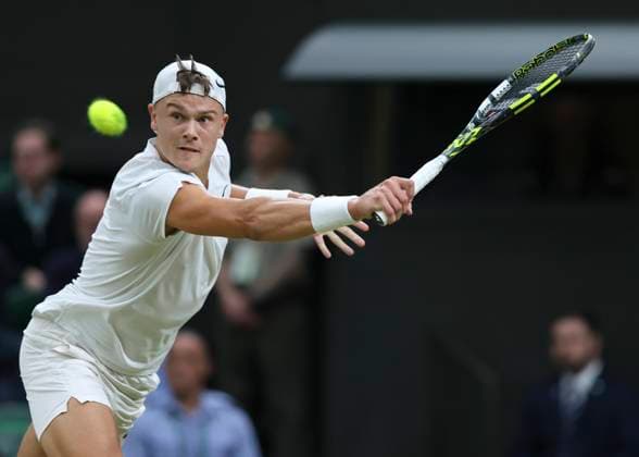 Holger Rune Tennis - Wimbledon 2024 - Grand Slam ITF ATP, Tennis Herren WTA, Tennis Damen - AELTC - London - - Great Britain - 8 July 2024. Copyright: xJuergenxHasenkopfx