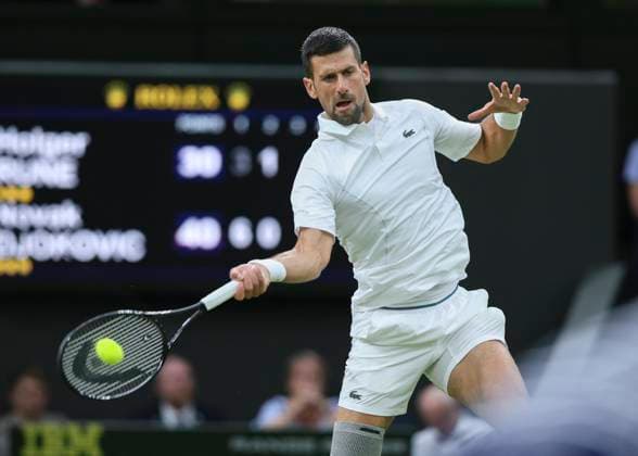 Novak Djokovic (SRB) Tennis - Wimbledon 2024 - Grand Slam ITF ATP, Tennis Herren WTA, Tennis Damen - AELTC - London - - Great Britain - 8 July 2024. Copyright: xJuergenxHasenkopfx