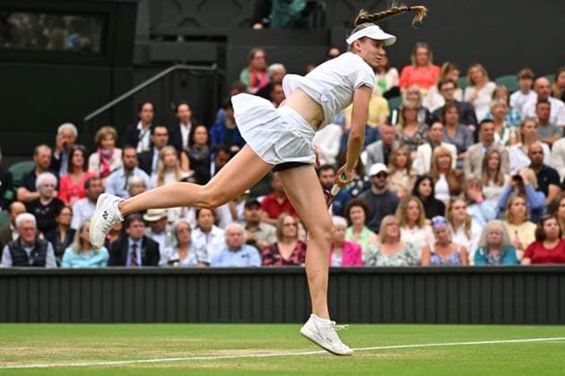 Wimbledon - Fourth Round Elena Rybakina (RUS) during her fourth round match at the 2024 Wimbledon Championships at the AELTC in London, UK, on July 8, 2024. Photo by Corinne Dubreuil ABACAPRESS.COM LONDON  Copyright: xDubreuilxCorinne ABACAx