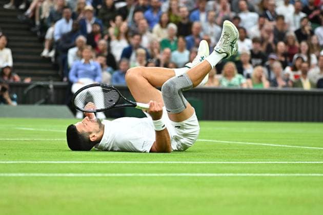 Wimbledon - Fourth Round Novak Djokovic (SRB) during his fourth round match at the 2024 Wimbledon Championships at the AELTC in London, UK, on July 8, 2024. Photo by Corinne Dubreuil ABACAPRESS.COM LONDON  Copyright: xDubreuilxCorinne ABACAx
