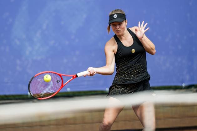 240709 Veronika Erjavec, Slovakien under dag 2 av WTA, Tennis Damen Nordea Open den 9 juli 2024 i Bastad. Copyright: NICLASxJÖNSSON BB240709NO012