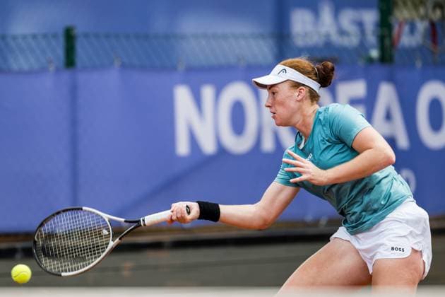 240709 Ella Seidel, Tyskaland under dag 2 av WTA, Tennis Damen Nordea Open den 9 juli 2024 i Bastad. Copyright: NICLASxJÖNSSON BB240709NO013