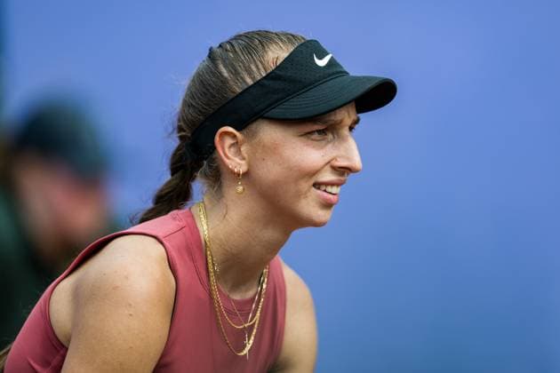 240709 Tamara Korpatsch, Tyskland under dag 2 av WTA, Tennis Damen Nordea Open den 9 juli 2024 i Bastad. Copyright: NICLASxJÖNSSON BB240709NO014