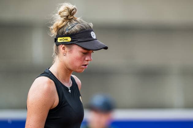 240709 Anna Karolina Schmiedlova, Slovakien under dag 2 av WTA, Tennis Damen Nordea Open den 9 juli 2024 i Bastad. Copyright: NICLASxJÖNSSON BB240709NO019