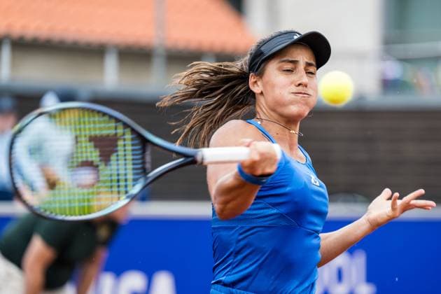 240709 Maria Lourdes Carle, Argentina under dag 2 av WTA, Tennis Damen Nordea Open den 9 juli 2024 i Bastad. Copyright: NICLASxJÖNSSON BB240709NO042