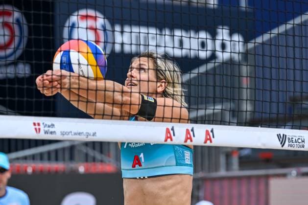 Beach Pro Tour - Elite 16 Vienna, 09.07.2024, Wien Laura Ludwig (GER); Beach Pro Tour - Elite 16 Vienna, Wien am 09.07.2024 Copyright: xBEAUTIFULxSPORTS PeterxWeberx