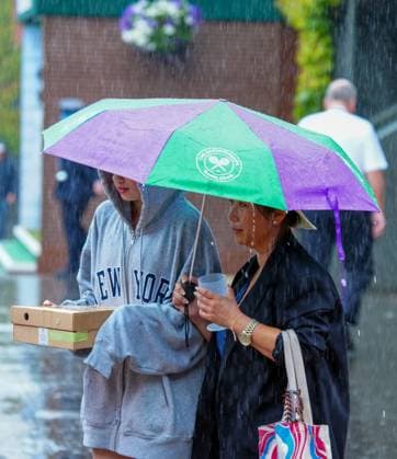 Rain falls at Wimbledon Wimbledon Tennis Championships, Day 9, The All England Lawn Tennis and Croquet Club, London, UK - 09 Jul 2024  Copyright: xJavierxGarcia Shutterstockx 14577169k