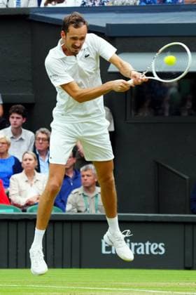 Daniil Medvedev during his quarter final match Wimbledon Tennis Championships, Day 9, The All England Lawn Tennis and Croquet Club, London, UK - 09 Jul 2024  Copyright: xJavierxGarcia Shutterstockx 14577169ab