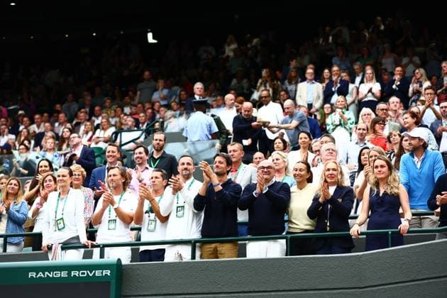 Pam Shriver and the team of Donna Vekic Wimbledon Tennis Championships, Day 9, The All England Lawn Tennis and Croquet Club, London, UK - 09 Jul 2024  Copyright: xJamesxMarsh Shutterstockx 14577170bk