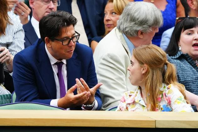 Michael McIntyre and Princess Beatrice in the Royal Box on Centre Court Wimbledon Tennis Championships, Day 9, The All England Lawn Tennis and Croquet Club, London, UK - 09 Jul 2024  Copyright: xJavierxGarcia Shutterstockx 14577169bi