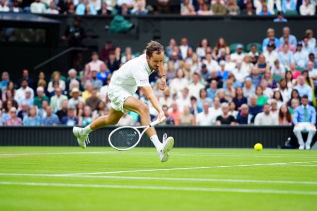 Daniil Medvedev during his quarter final match Wimbledon Tennis Championships, Day 9, The All England Lawn Tennis and Croquet Club, London, UK - 09 Jul 2024  Copyright: xJavierxGarcia Shutterstockx 14577169bz