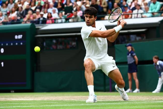 Carlos Alcaraz of Spain Wimbledon Tennis Championships, Day 9, The All England Lawn Tennis and Croquet Club, London, UK - 09 Jul 2024  Copyright: xJamesxMarsh Shutterstockx 14577170br