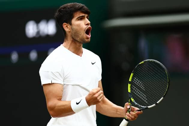 Sport Bilder des Tages Carlos Alcaraz of Spain Wimbledon Tennis Championships, Day 9, The All England Lawn Tennis and Croquet Club, London, UK - 09 Jul 2024  Copyright: xJamesxMarsh Shutterstockx 14577170cd