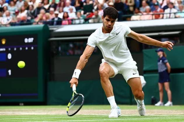Carlos Alcaraz of Spain Wimbledon Tennis Championships, Day 9, The All England Lawn Tennis and Croquet Club, London, UK - 09 Jul 2024  Copyright: xJamesxMarsh Shutterstockx 14577170by