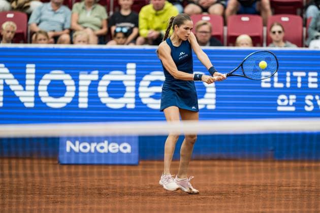 240709 Mirjam Björklund, Sverige under dag 2 av WTA, Tennis Damen Nordea Open den 9 juli 2024 i Bastad. Copyright: NICLASxJÖNSSON BB240709NO151