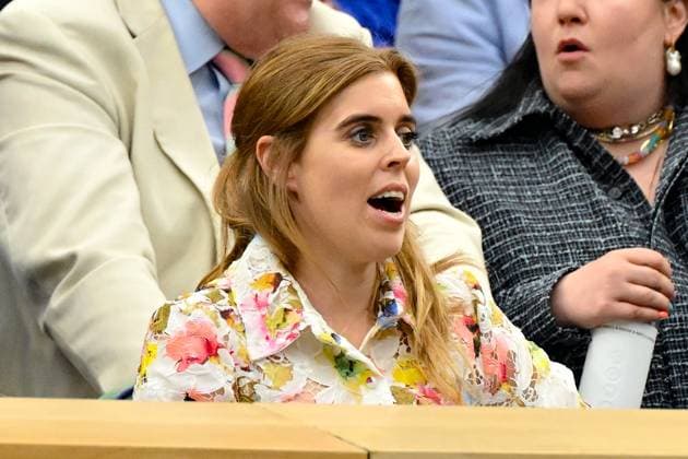 Tennis : Wimbledon 2024 - HRH Princess Beatrice and Mrs Edoardo Mapelli Mozzi Tennis : Wimbledon 2024 - England - 09 07 2024 ChrysleneCaillaud Panoramic 