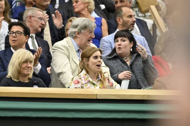 Tennis : Wimbledon 2024 - HRH Princess Beatrice and Mrs Edoardo Mapelli Mozzi Tennis : Wimbledon 2024 - England - 09 07 2024 ChrysleneCaillaud Panoramic 