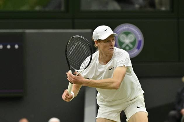 Tennis : Wimbledon 2024 - Jannik Sinner - Italie Tennis : Wimbledon 2024 - England - 09 07 2024 ChrysleneCaillaud Panoramic 