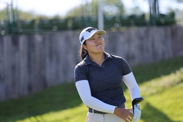 EVIAN-LES-BAINS, FRANCE - 09.07.2024: AUSTON KIM (USA) of The Amundi Evian Championship at the Evian Resort Golf Club on July 09, 2023 in Evian-les-Bains, France.
