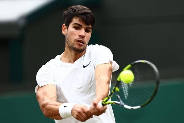 Carlos Alcaraz of Spain Wimbledon Tennis Championships, Day 9, The All England Lawn Tennis and Croquet Club, London, UK - 09 Jul 2024  Copyright: xJamesxMarsh Shutterstockx 14577170dm
