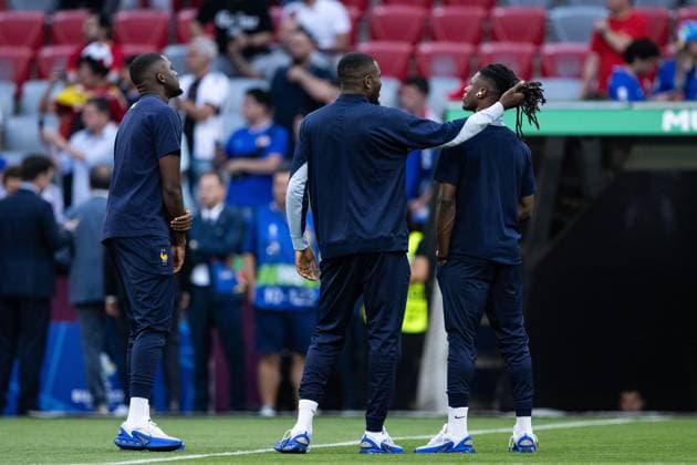 240709 Eduardo Camavinga of France ahead of the UEFA EURO, EM, Europameisterschaft,Fussball 2024 Football Championship semifinal between Spain and France on July 9, 2024 in Munich. Photo: Mathias Bergeld BILDBYRAN kod MB MB0944 fotboll football soccer fotball fotbolls-em europamästerskap em uefa euro uefa european football championship euro 2024 semifinal semifinals spanien spain frankrike france bbeng Copyright: MATHIASxBERGELD BB240709MB018