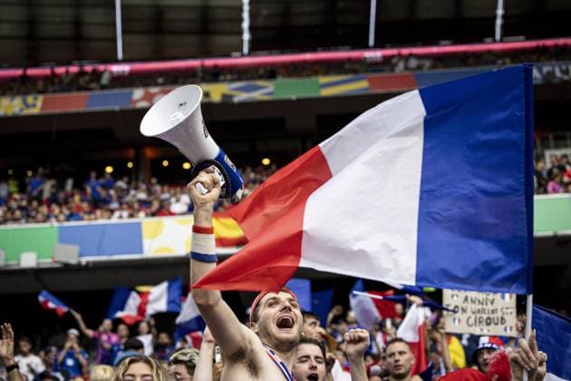 Supporters equipe de France – ambiance FOOTBALL : France vs Espagne Euro 2024 demi-finale - Allianz Arena Munich- 09 07 2024 ElyxandroCegarra Panoramic 