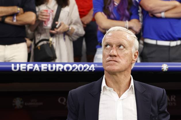 MUNICH - France coach Didier Deschamps during the UEFA EURO, EM, Europameisterschaft,Fussball 2024 semi-final match between Spain and France at the Munich Football Arena on July 9, 2024 in Munich, Germany. ANP Hollandse Hoogte Maurice van Steen UEFA EURO 2024 2024 xVIxANPxSportx xVanxSteenxFotografiexIVx 503132403 originalFilename: 503132403.jpg