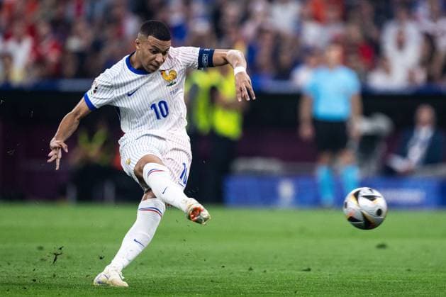 240709 Kylian MbappÃ of France during the UEFA EURO, EM, Europameisterschaft,Fussball 2024 Football Championship semifinal between Spain and France on July 9, 2024 in Munich. Photo: Mathias Bergeld BILDBYRAN kod MB MB0944 fotboll football soccer fotball fotbolls-em europamästerskap em uefa euro uefa european football championship euro 2024 semifinal semifinals spanien spain frankrike france bbeng Copyright: MATHIASxBERGELD BB240709MB067