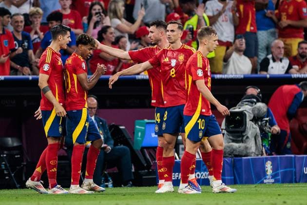 UEFA EURO, EM, Europameisterschaft,Fussball 2024: Spanien - Frankreich; 09.07.2024 Jubel zum 1:1 durch Lamine Yamal (Spanien, 19) UEFA EURO 2024: Spanien - Frankreich; Munich Football Arena, München am 09.07.2024 Copyright: xBEAUTIFULxSPORTS Wunderlx