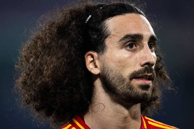 240709 Marc Cucurella of Spain during the UEFA EURO, EM, Europameisterschaft,Fussball 2024 Football Championship semifinal between Spain and France on July 9, 2024 in Munich. Photo: Mathias Bergeld BILDBYRAN kod MB MB0944 fotboll football soccer fotball fotbolls-em europamästerskap em uefa euro uefa european football championship euro 2024 semifinal semifinals spanien spain frankrike france bbeng Copyright: MATHIASxBERGELD BB240709MB087