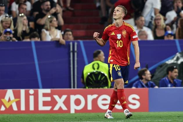 Monaco di Baviera Germania) 09 07 2024 - Euro 2024 Spagna-Francia foto Image nella foto: esultanza gol Dani Olmo 