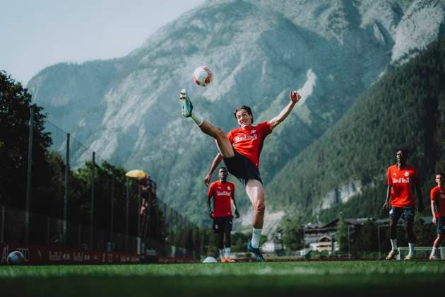 Traingcamp FC Red Bull Salzburg SAALFELDEN, AUSTRIA - JULY 09: Roko Simic of FC Red Bull Salzburg during a training session on July 09, 2024 in Saalfelden, Austria. Copyright: xx AS3_8197