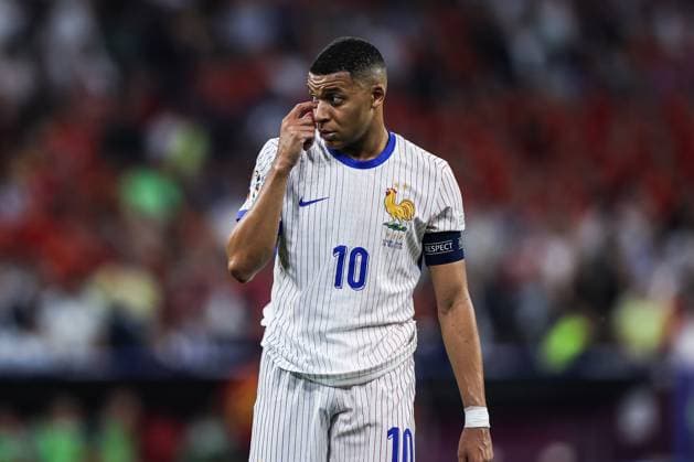 Fussball, UEFA EURO, EM, Europameisterschaft,Fussball 2024 Halbfinale Spanien - Frankreich 09.07.2024, Munich Football Arena Kylian Mbappe Lottin (Frankreich, 10) München Munich Football Arena Bayern Deutschland