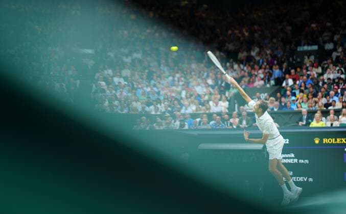 Tennis, Wimbledon, Die Highlights Daniil Medvedev Wimbledon Tennis Championships, Day 9, The All England Lawn Tennis and Croquet Club, London, UK - 09 Jul 2024  Copyright: xJavierxGarcia Shutterstockx 14577169gt