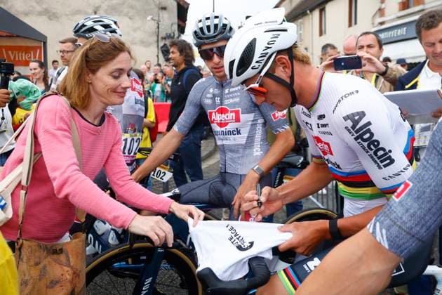 Tour de France 2024 - Stage 11 LE LIORAN, FRANCE - JULY 10 : Van Der Poel Mathieu (NED) of Alpecin-Deceuninck during stage 11 of the 111th edition of the Tour de France 2024 cycling race, a stage of 211 kms with start in Evaux-les-Bains and finish in Le Lioran on July 10, 2024 in Le Lioran, France, 10 07 2024 Le Lioran France  Copyright: xJanxDexMeuleneirx