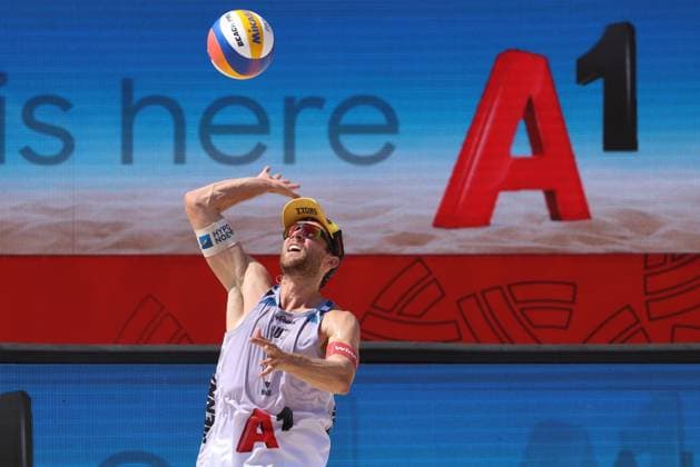 BEACHVOLLEYBALL - Beach Pro Vienna VIENNA,AUSTRIA,10.JUL.24 - Beach volleyball, Beachvolleyball - A1 Beach Pro Vienna. Image shows Robin Valentin Seidl (AUT).  GEPAxpictures xMathiasxMandl