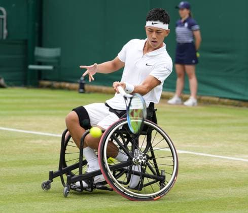 Lawn Tennis - 2024 Wimbledon Championship Wheelchair singles - Tokito Oda (JPN) v Takashi Sanada (JPN) All England Lawn Tennis & Croquet Club - Wednesday 10h July 2024 Tokito Oda (JPN) 