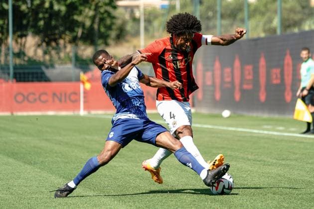 Dante (OGC Nice) FOOTBALL : OGC Nice vs Lausanne - Match amical - Nice - 10 07 2024 NorbertScanella Panoramic 