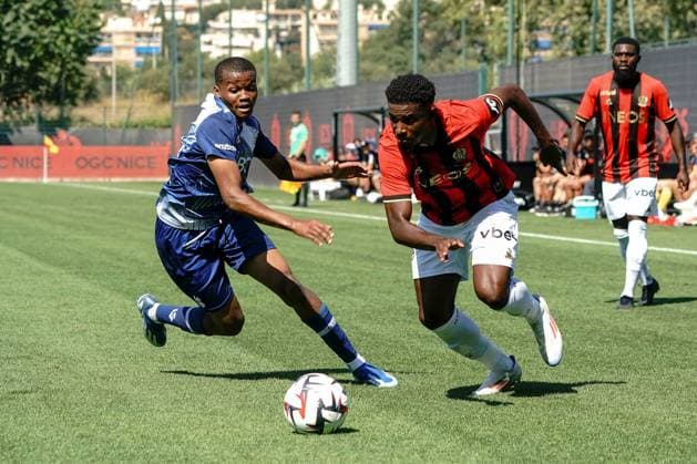 Mohamed-Ali Cho (OGC Nice) FOOTBALL : OGC Nice vs Lausanne - Match amical - Nice - 10 07 2024 NorbertScanella Panoramic 