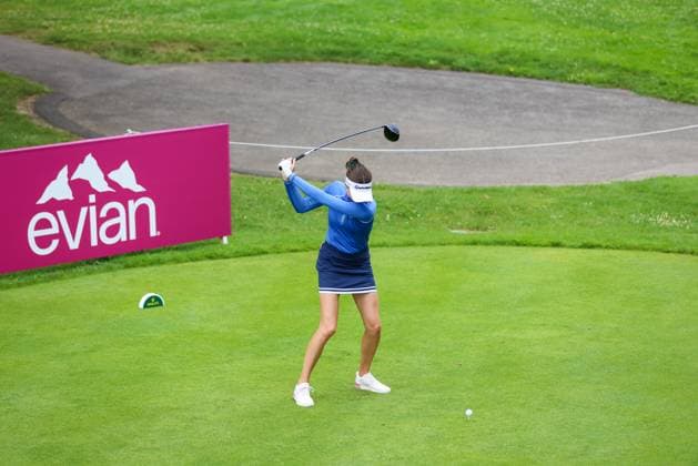 EVIAN-LES-BAINS, FRANCE - 10.07.2024: Esther Henseleit (GER) of The Amundi Evian Championship at the Evian Resort Golf Club on July 10, 2023 in Evian-les-Bains, France.