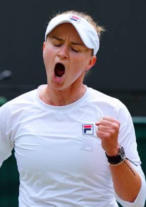Barbora Krejcikova celebrates during her quarter final match Wimbledon Tennis Championships, Day 10, The All England Lawn Tennis and Croquet Club, London, UK - 10 Jul 2024  Copyright: xJavierxGarcia Shutterstockx 14578617v