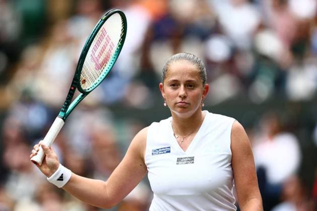 Jelena Ostapenko during her quarter final match Wimbledon Tennis Championships, Day 10, The All England Lawn Tennis and Croquet Club, London, UK - 10 Jul 2024  Copyright: xJamesxMarsh Shutterstockx 14578619ac