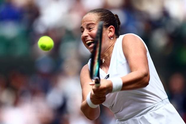 Jelena Ostapenko during her quarter final match Wimbledon Tennis Championships, Day 10, The All England Lawn Tennis and Croquet Club, London, UK - 10 Jul 2024  Copyright: xJamesxMarsh Shutterstockx 14578619be