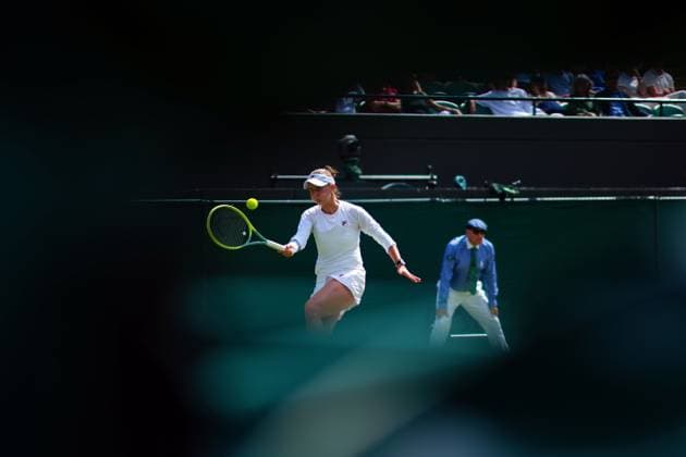 Tennis, Wimbledon, Die Highlights Barbora Krejcikova during her quarter final match Wimbledon Tennis Championships, Day 10, The All England Lawn Tennis and Croquet Club, London, UK - 10 Jul 2024  Copyright: xJavierxGarcia Shutterstockx 14578617ch